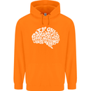 Common Sense Brain Funny Sarcasm Slogan Childrens Kids Hoodie Orange