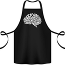 Common Sense Brain Funny Sarcasm Slogan Cotton Apron 100% Organic Black