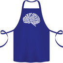Common Sense Brain Funny Sarcasm Slogan Cotton Apron 100% Organic Royal Blue