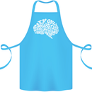 Common Sense Brain Funny Sarcasm Slogan Cotton Apron 100% Organic Turquoise