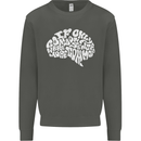 Common Sense Brain Funny Sarcasm Slogan Kids Sweatshirt Jumper Storm Grey