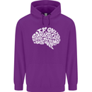 Common Sense Brain Funny Sarcasm Slogan Mens 80% Cotton Hoodie Purple