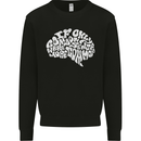 Common Sense Brain Funny Sarcasm Slogan Mens Sweatshirt Jumper Black