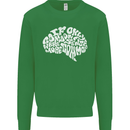 Common Sense Brain Funny Sarcasm Slogan Mens Sweatshirt Jumper Irish Green