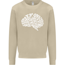 Common Sense Brain Funny Sarcasm Slogan Mens Sweatshirt Jumper Sand