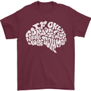 Common Sense Brain Funny Sarcasm Slogan Mens T-Shirt Cotton Gildan Maroon