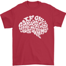 Common Sense Brain Funny Sarcasm Slogan Mens T-Shirt Cotton Gildan Red