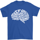 Common Sense Brain Funny Sarcasm Slogan Mens T-Shirt Cotton Gildan Royal Blue