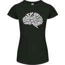 Common Sense Brain Funny Sarcasm Slogan Womens Petite Cut T-Shirt Black