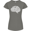 Common Sense Brain Funny Sarcasm Slogan Womens Petite Cut T-Shirt Charcoal