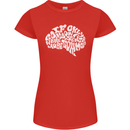 Common Sense Brain Funny Sarcasm Slogan Womens Petite Cut T-Shirt Red
