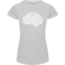 Common Sense Brain Funny Sarcasm Slogan Womens Petite Cut T-Shirt Sports Grey