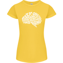 Common Sense Brain Funny Sarcasm Slogan Womens Petite Cut T-Shirt Yellow