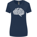 Common Sense Brain Funny Sarcasm Slogan Womens Wider Cut T-Shirt Navy Blue