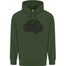 Common Sense Funny Sarcasm Brain Slogan Childrens Kids Hoodie Forest Green
