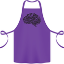 Common Sense Funny Sarcasm Brain Slogan Cotton Apron 100% Organic Purple