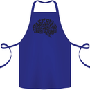 Common Sense Funny Sarcasm Brain Slogan Cotton Apron 100% Organic Royal Blue