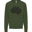 Common Sense Funny Sarcasm Brain Slogan Kids Sweatshirt Jumper Forest Green