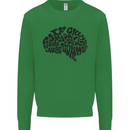 Common Sense Funny Sarcasm Brain Slogan Kids Sweatshirt Jumper Irish Green