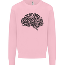 Common Sense Funny Sarcasm Brain Slogan Kids Sweatshirt Jumper Light Pink