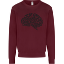 Common Sense Funny Sarcasm Brain Slogan Kids Sweatshirt Jumper Maroon