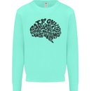 Common Sense Funny Sarcasm Brain Slogan Kids Sweatshirt Jumper Peppermint