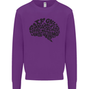 Common Sense Funny Sarcasm Brain Slogan Kids Sweatshirt Jumper Purple