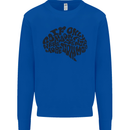 Common Sense Funny Sarcasm Brain Slogan Kids Sweatshirt Jumper Royal Blue