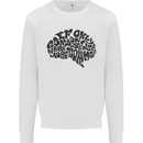 Common Sense Funny Sarcasm Brain Slogan Kids Sweatshirt Jumper White