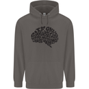 Common Sense Funny Sarcasm Brain Slogan Mens 80% Cotton Hoodie Charcoal