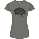 Common Sense Funny Sarcasm Brain Slogan Womens Petite Cut T-Shirt Charcoal