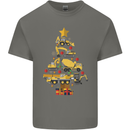 Construction Christmas Tree Digger Lorry Crane Kids T-Shirt Childrens Charcoal