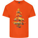 Construction Christmas Tree Digger Lorry Crane Kids T-Shirt Childrens Orange