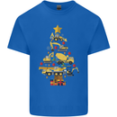 Construction Christmas Tree Digger Lorry Crane Kids T-Shirt Childrens Royal Blue