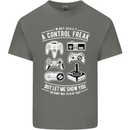 Control Freak Funny Gaming Gamer Mens Cotton T-Shirt Tee Top Charcoal