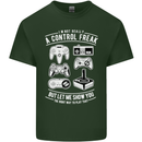 Control Freak Funny Gaming Gamer Mens Cotton T-Shirt Tee Top Forest Green