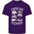 Control Freak Funny Gaming Gamer Mens Cotton T-Shirt Tee Top Purple