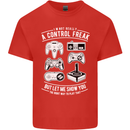 Control Freak Funny Gaming Gamer Mens Cotton T-Shirt Tee Top Red