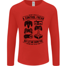 Control Freak Funny Gaming Gamer Mens Long Sleeve T-Shirt Red