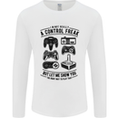 Control Freak Funny Gaming Gamer Mens Long Sleeve T-Shirt White