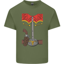 Cowboy Fancy Dress Costume Outfit Stag Do Mens Cotton T-Shirt Tee Top Military Green