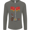 Cowboy Fancy Dress Costume Outfit Stag Do Mens Long Sleeve T-Shirt Charcoal