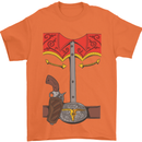 Cowboy Fancy Dress Costume Outfit Stag Do Mens T-Shirt Cotton Gildan Orange