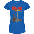 Cowboy Fancy Dress Costume Outfit Stag Do Womens Petite Cut T-Shirt Royal Blue