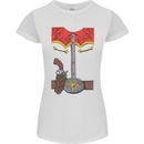 Cowboy Fancy Dress Costume Outfit Stag Do Womens Petite Cut T-Shirt White