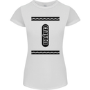 Crayon Fancy Dress Outfit Costume Funny Womens Petite Cut T-Shirt White