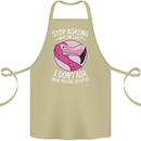 Crazy Stupid Funny Sarcastic Slogan Sarcasm Cotton Apron 100% Organic Khaki