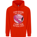 Crazy Stupid Funny Sarcastic Slogan Sarcasm Mens 80% Cotton Hoodie Bright Red