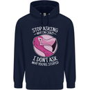 Crazy Stupid Funny Sarcastic Slogan Sarcasm Mens 80% Cotton Hoodie Navy Blue