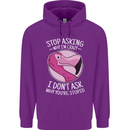 Crazy Stupid Funny Sarcastic Slogan Sarcasm Mens 80% Cotton Hoodie Purple